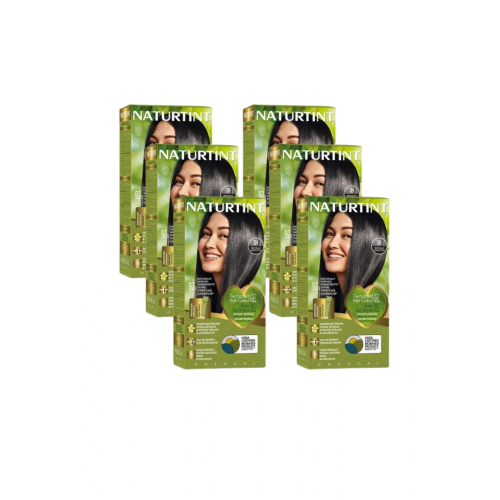 Naturtint 1N Abanoz Siyahı Doğal Saç Boyası 170ML 6'lı Set