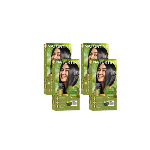 Naturtint 1N Abanoz Siyahı Doğal Saç Boyası 170ML 4'lü Set