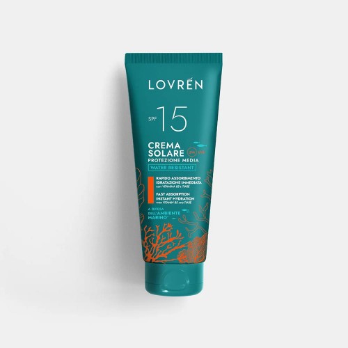 Lovren Solaire Sunscreen Medium Protection Face Body SPF15 Yüz ve Vücut Güneş Kremi 100ML