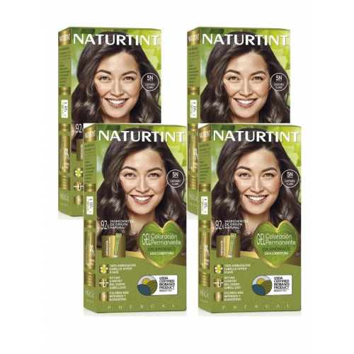 Naturtint 5N Açık Kestane Doğal Saç Boyası 170ML 4'lü Set