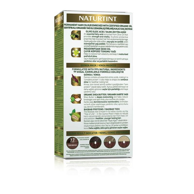Naturtint 7.7 Doğal Teide Kahvesi Doğal Saç Boyası 170ML 6'lı Set