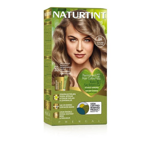 Naturtint 8A Kül Sarısı Doğal Saç Boyası 170ML